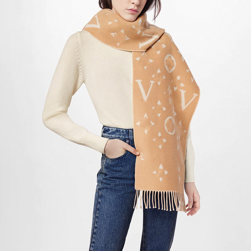 designer scarf women Fashion scarf Luxury Scarf Cashmere Thick Shawl Women Winter Long Wraps Hijab with Tassel Bufanda Le foulard Soft scarf for com