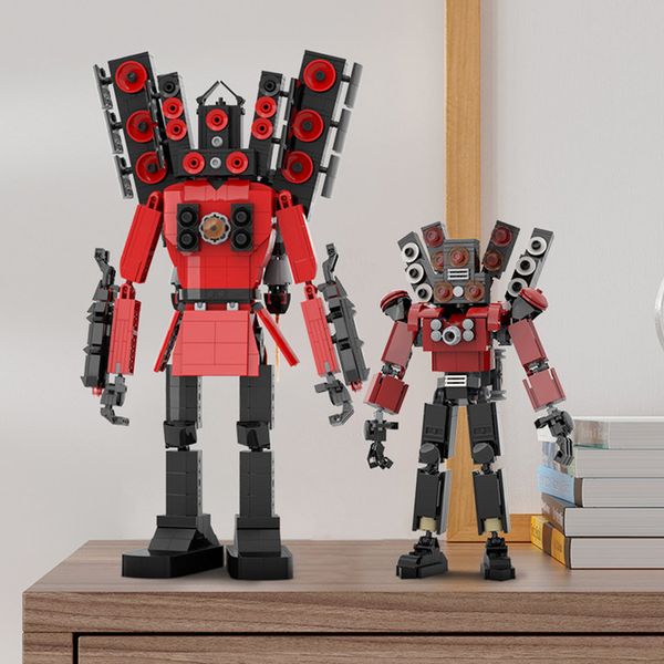 Skibidied Toileted Building Blocks Speakerman Titan - Speaker Titan and Camerman Titan - Camera Titan Toys Suit for Kids Gift
