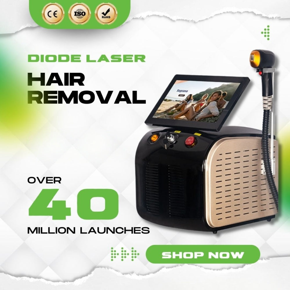 Professional Ice Titanium 808 diode Laser Hair Removal 3 wavelength All Skin freezing point painles Epilator Device Suitable for home and beauty sal