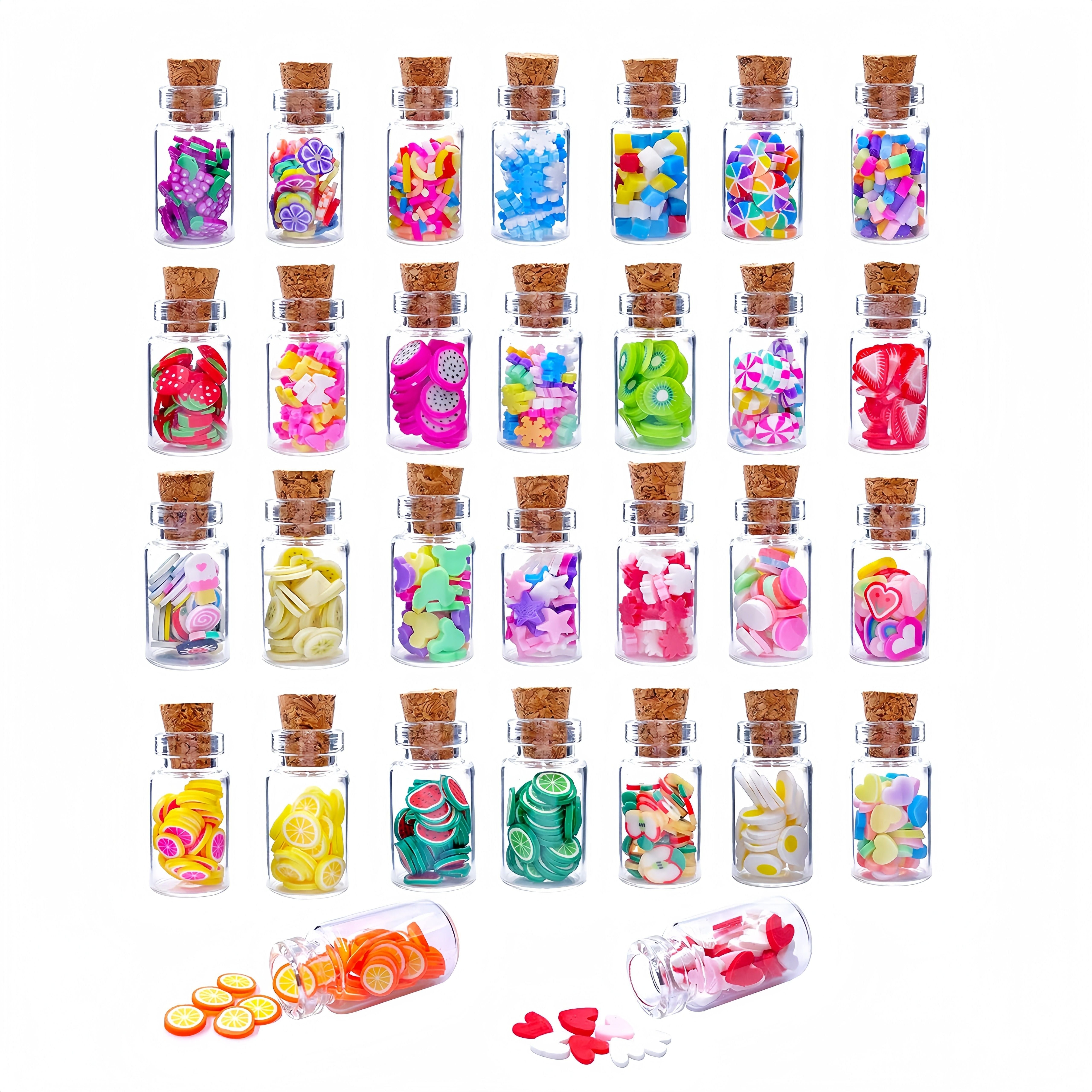 TEMU 42pcs Miniature Fruit Glass Jars Set - 1:6 Scale Dollhouse Accessories, Essentials & Prefilled Easter Eggs With Toys. Teen Easter Basket