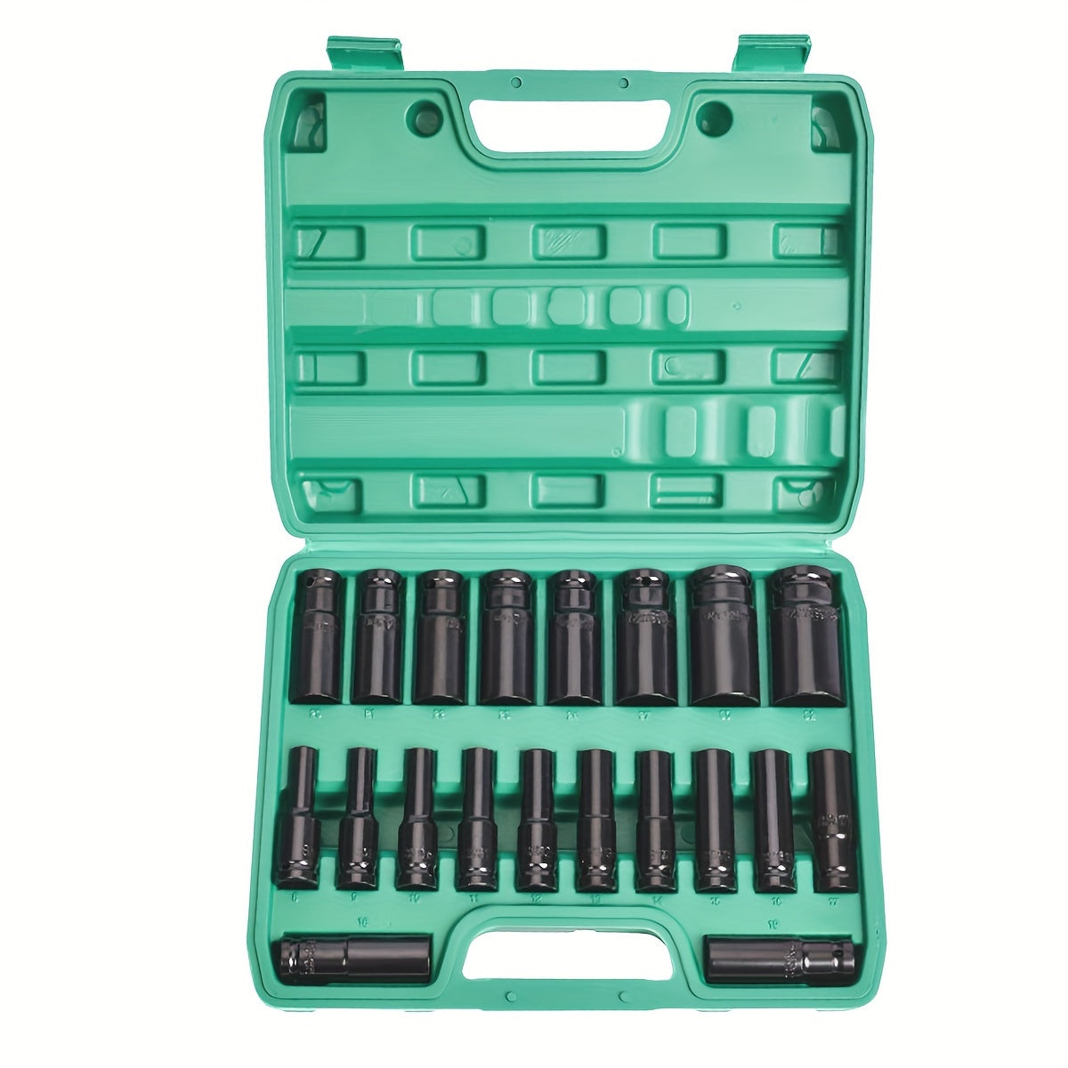 TEMU 20pcs Impact Wrench Sockets 8-32mm 1-2 Inch Socket Set Black Finish Heavy Duty Socket Set For Auto Repair Cool Gadgets