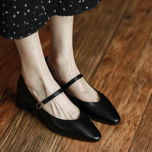 Mulheres Mary Jane Sapatos para mulheres sapatos de salto baixo Sapatos pontiagudos Sapatos femininos Office Elegant Single Shoes Spring Aut
