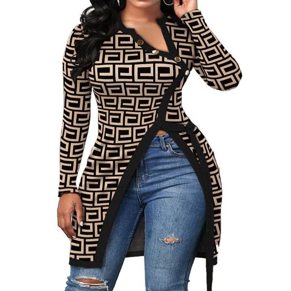 Casual Dresses Casual Dresses Blouse Dress With Pocket Lady Shirt Color-blocked Coats Women Long Patchwork Sleeve Party Long-skirt Blou Itea