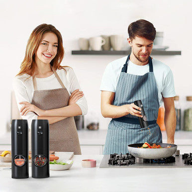 NewHome Electric Salt & Pepper Grinder with Charging Base