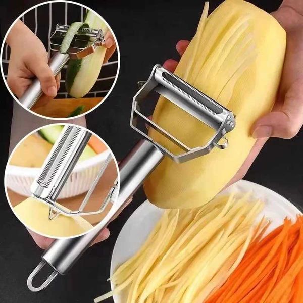 1PC Stainless Steel Peeler And Grater Household Potato Scraper Multifunctional Fruit And Vegetable Peeler And Grater KitchenXJ240903