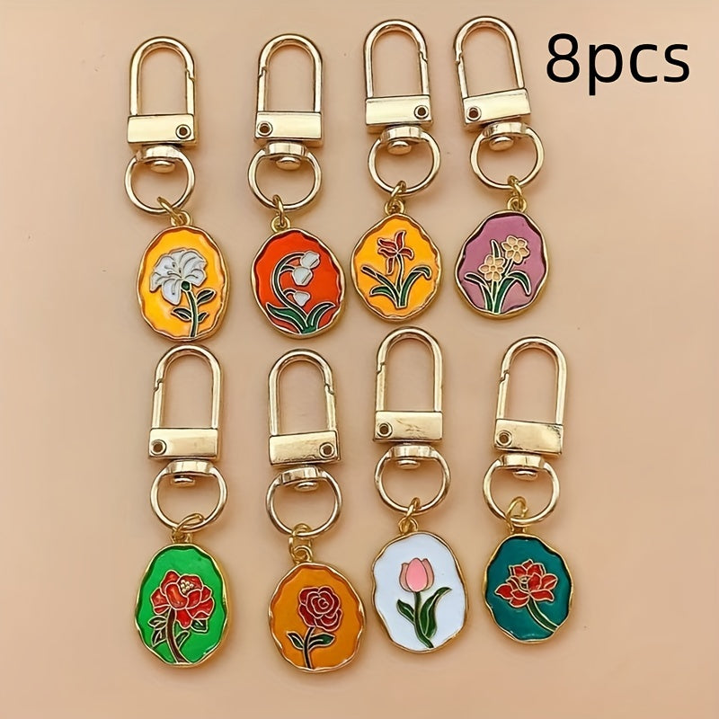 TEMU 8- Alloy Keychains For Women, Key , & , , Decorative Keychain Set For Wallet, , Headphone - Christmas