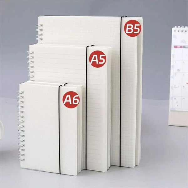 B5A5A6 Coil Notebook 80 Pages Matte Cover Horizontal Line Square Hand Ledger Thickened Paper School Office Supplies Stationery 250113