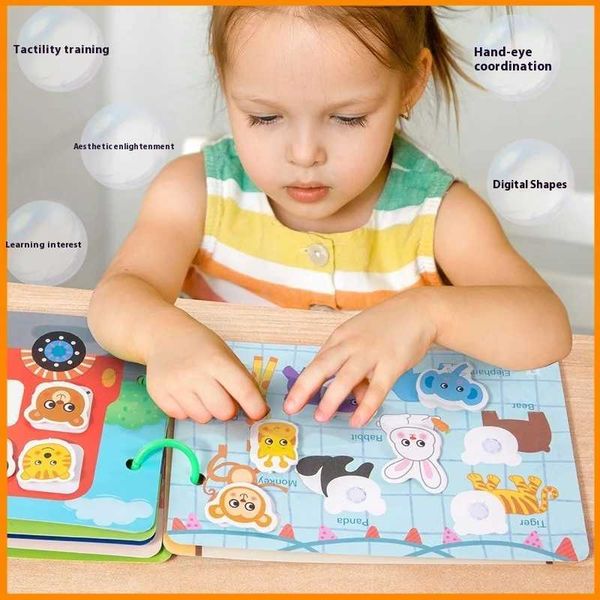 Learning Toys Montessori repetitive stickers busy card books baby stickers reading numbers matching puzzles educational toys gifts H241018