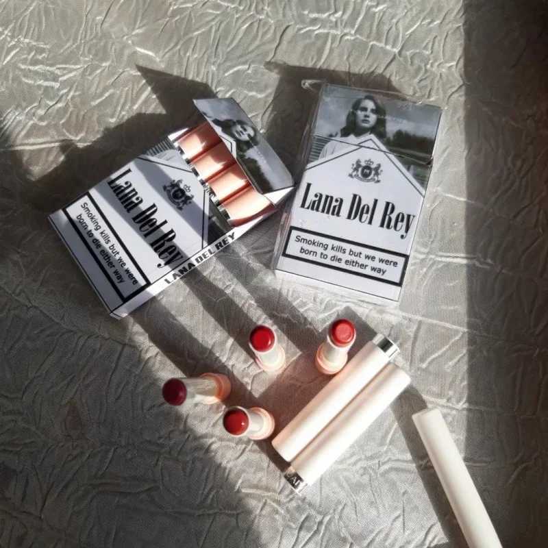 Lipstick 10 pieces Lana Del Rey lipstick matte stick free cup lip color smoke tube lip color set velvet liquid lipstick European makeup R250408