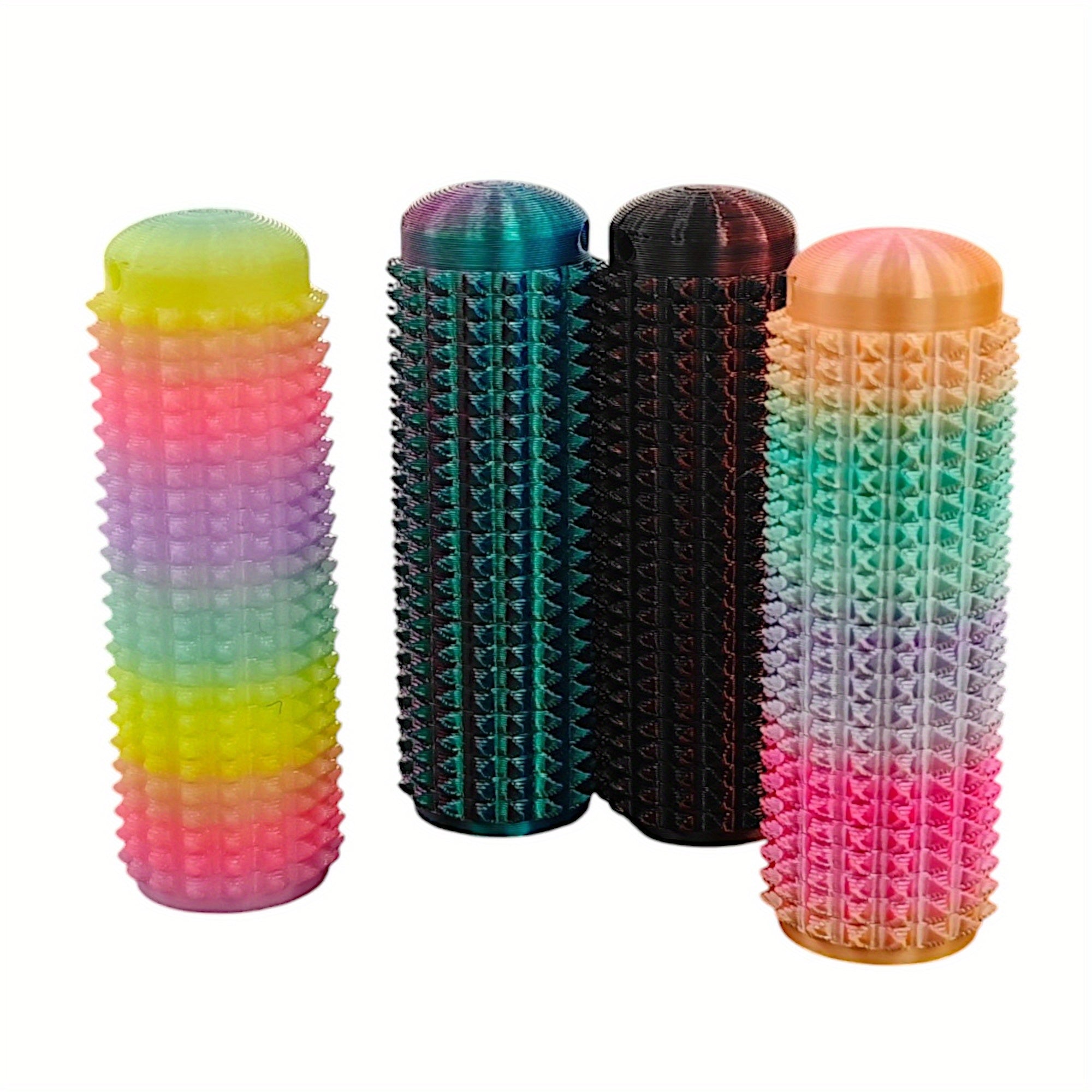 TEMU 3d Printed 4pcs Pain Tumbler Set, High Quality Material Ornament, Bedroom Desktop Decoration, Office Decoration, Creative Decorative Supplies,