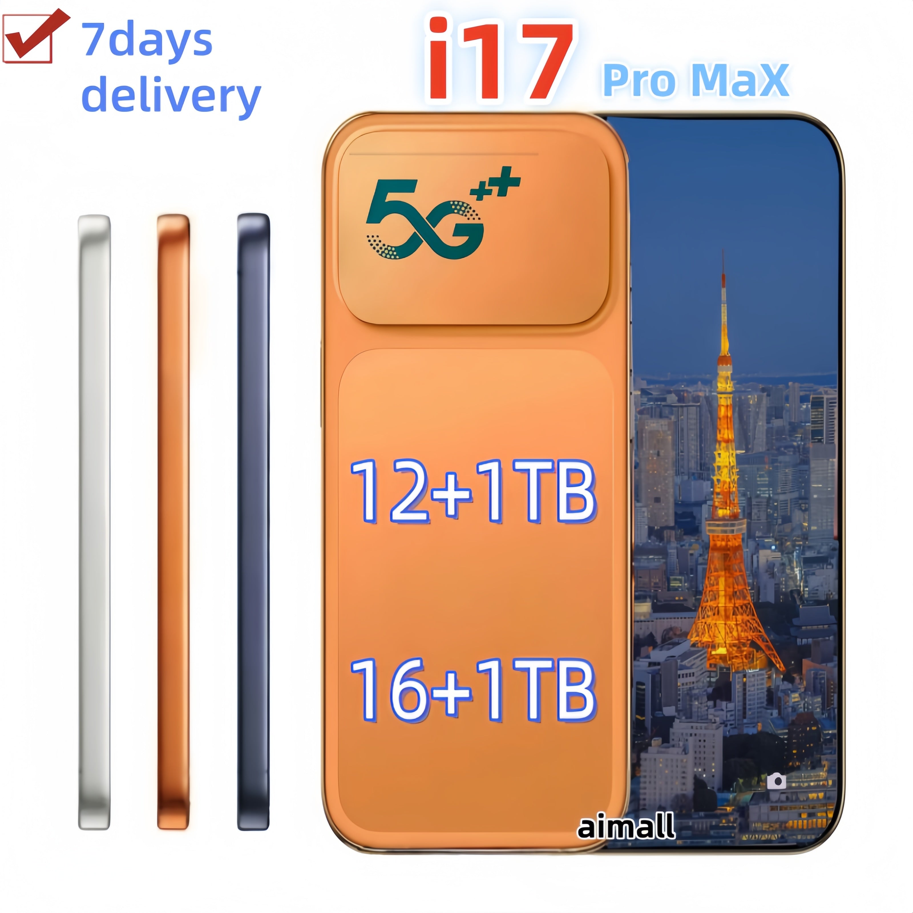 6.9 inch i17pm i16pro max Cell Phones unlock Smartphones Camera 16GB RAM 1TB Face Unlock HD Full Screen Smart Phone Smartphones All Screen USB-C 3.0