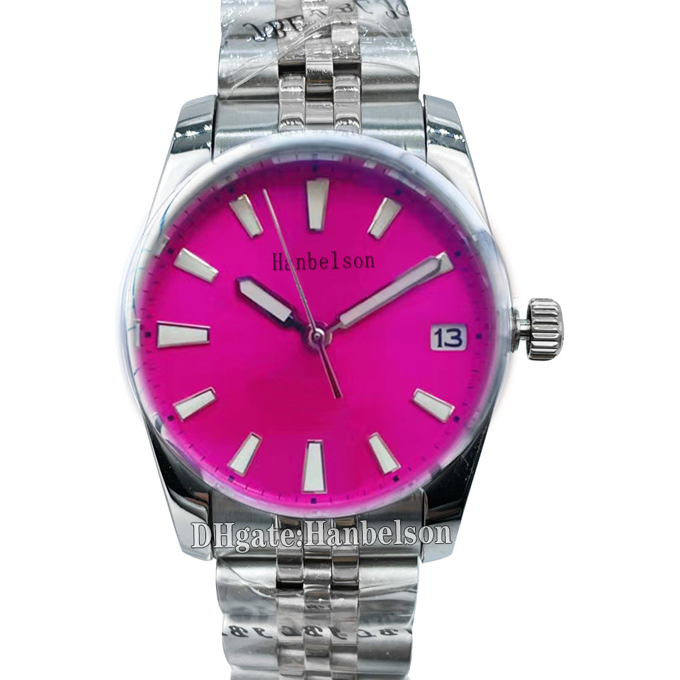 RED dial Ladies watches Wristwatch Quartz movement Diamond dial womens watches gift 36mm All steel strap clock