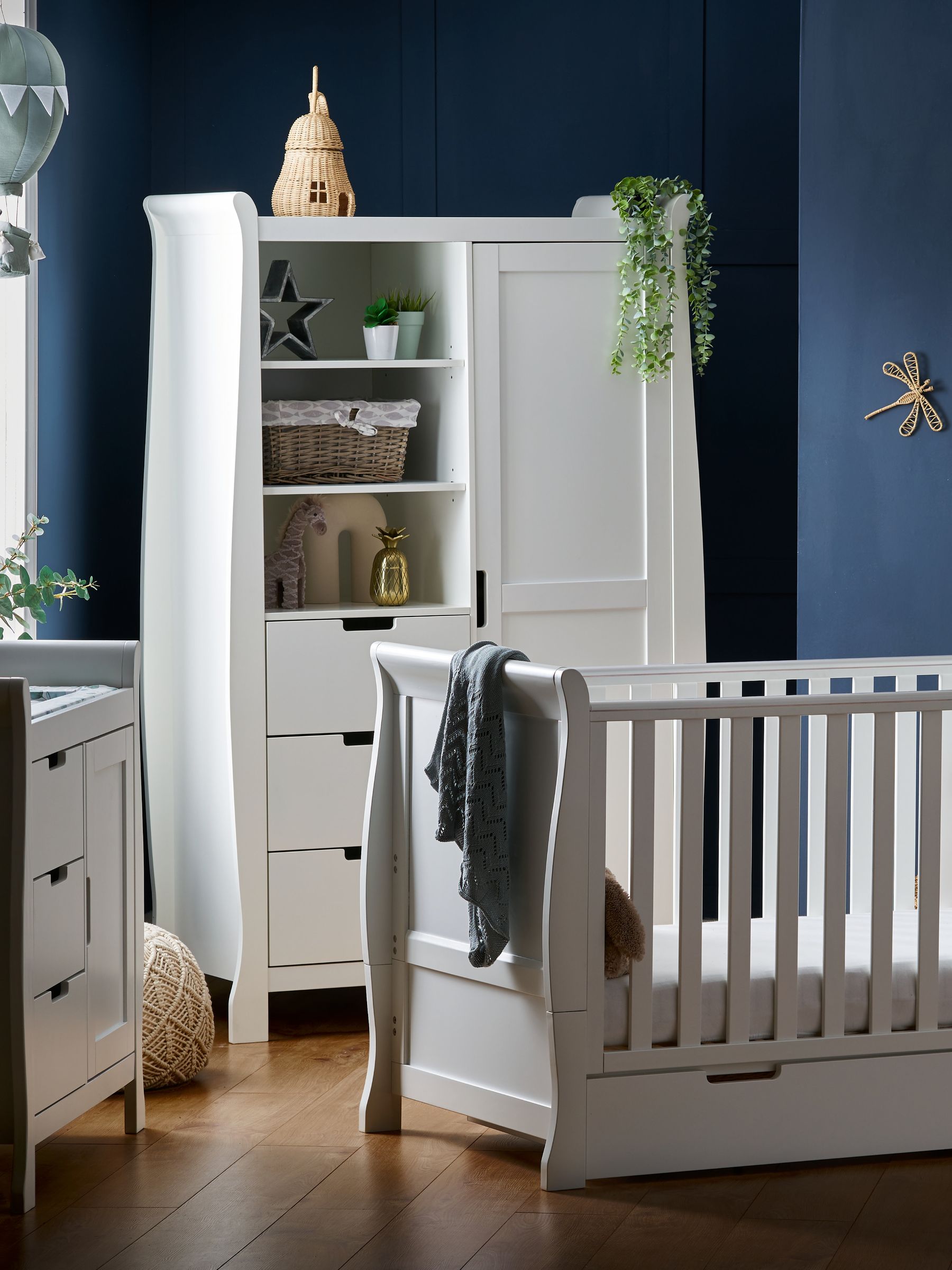 Obaby White Stamford Classic Nursery Furniture Set 3 Piece ONE