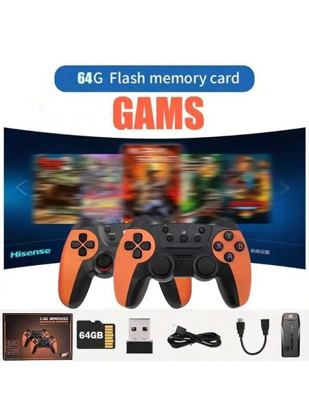 M9 Retro Game Stick 64GB Plug And Play Video Games Game Stick With TV Games Relive The Classic Gamepad Premium CpetitiveT250108