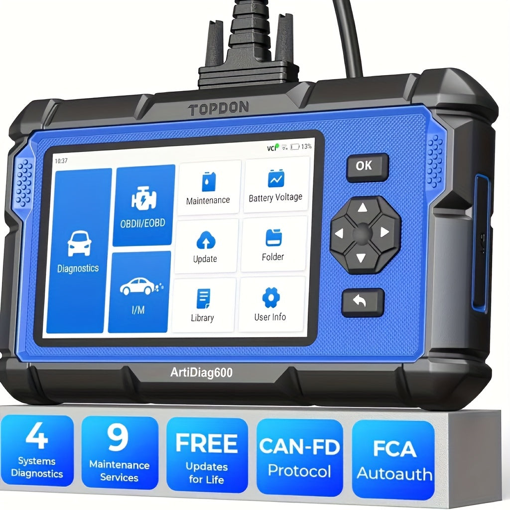 TEMU Upgraded Ad600 Scanner, Ad600s Diagnostic Tool, Abs Srs Transmission Engine Code Reader, 8 Reset Services Scan Tool,