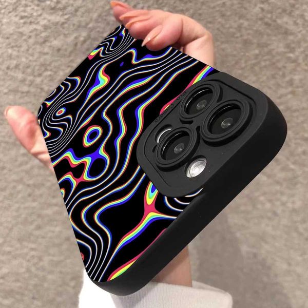 Hot Sale Fluorescent wave phone case suitable for A15 5G Galaxy A14 A13 A34 A35 A52 A53 A54 A55 A32 4G S24 S23 S22 S21 FE Plus Ultra Cover T