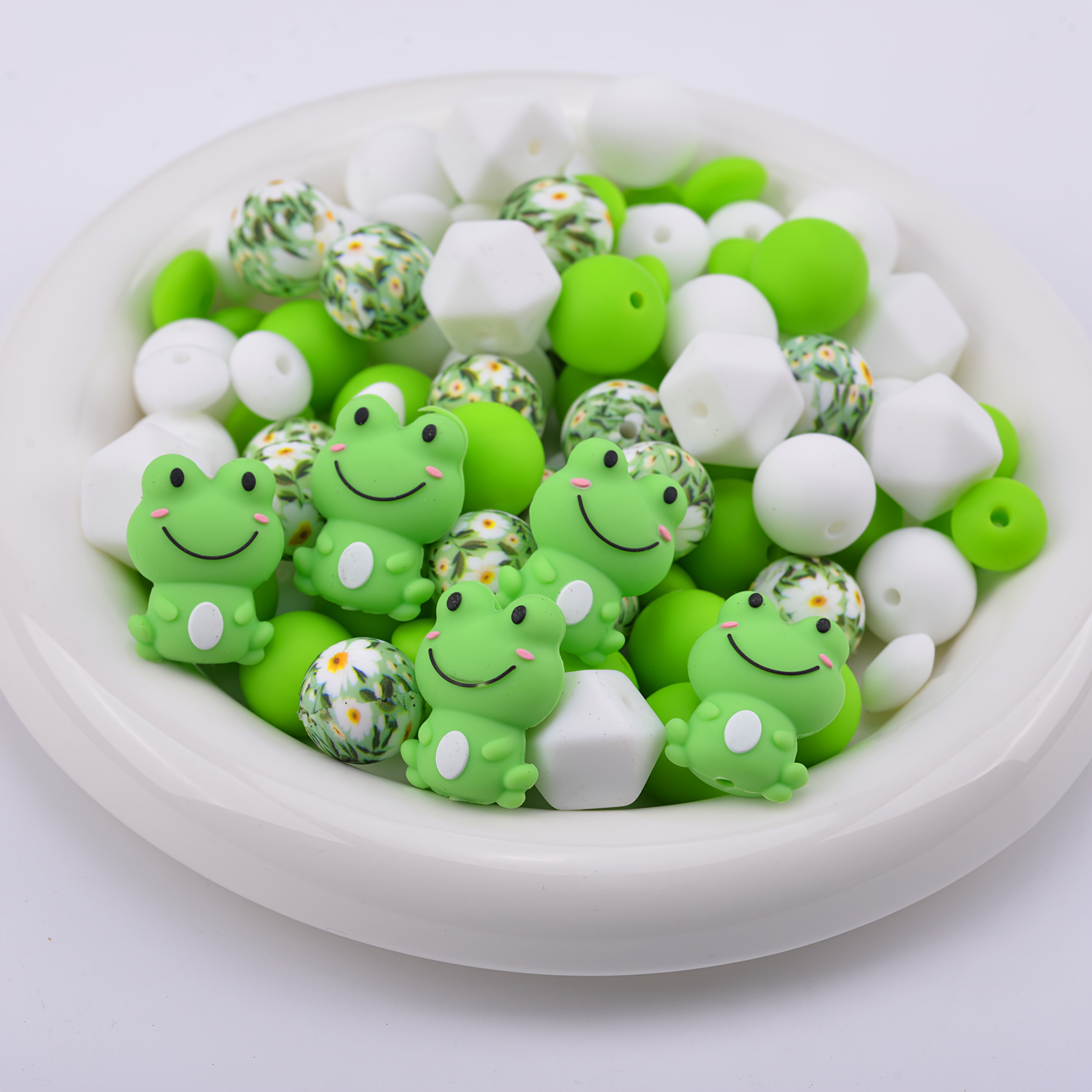 TEMU 30pcs Adorable 3d Animal Silicone Beads Set - , , 3d Design For Making, Bracelets, Keychains, Beaded Pens & Craft Accessories, Craft Bead