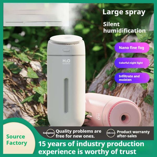 Humidifiers New desktop water refill night light home office bedroom car fog amount usb mini air purification humidifier CL250104