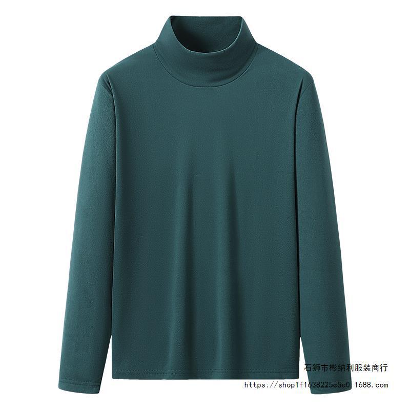 LP01031 Men&#039;s casual warm sweatshirt high collar German fleece bottoming shirt long sleeve T-shirt