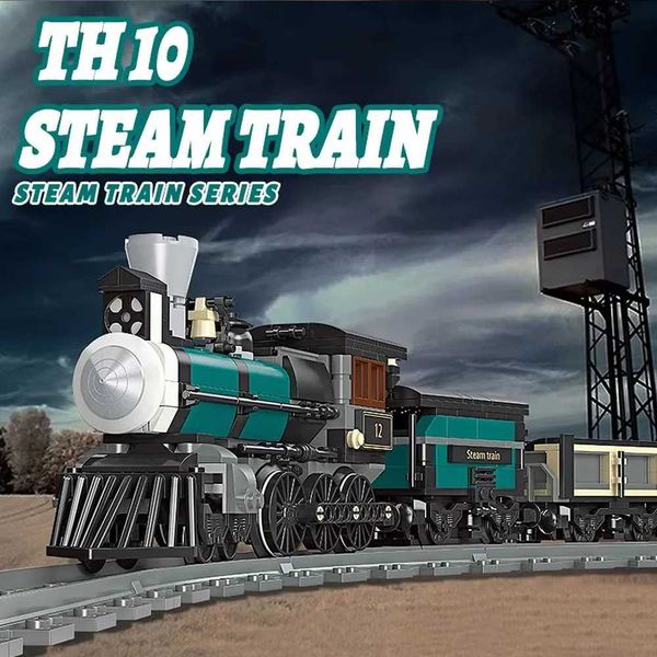 Creator Expert Technical TH 10 Steam Train Model Building Blocks Bricks Railroad Assembly 59001 High-Tech Kids Toys Gift 560pcs Z250107