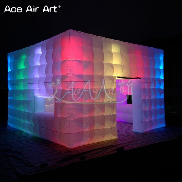 4.8X4.8X3.2mH Inflatable Cube Tent Cubic Marquee Event Square Tent for Party or Production Display