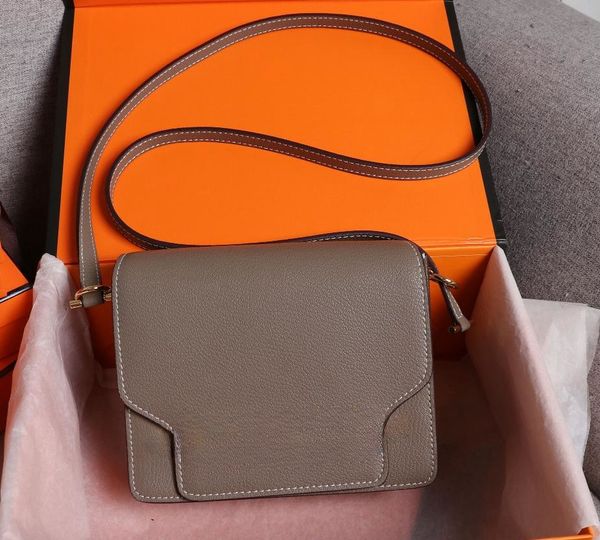 18CM 22CM Whole Bag Real Leather Shoulder Bag Classic designer Crossbody Bag Women Tote Bags Genuine Leather Handbag Strap Length 108CM Gold