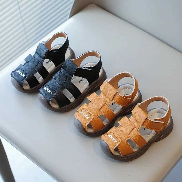 Baby Boys Summer Sandals Kids Beach Shoes Classic Fashion Hollow Toe-capped Anti-kick Toddlers Kindergarten Sandals BreathableXJ250108