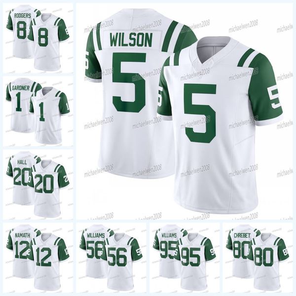 2024 The Classic Throwback Garrett Wilson Aaron Rodgers Football Jersey Ahmad Sauce Gardner Joe Namath Quinnen Williams Breece Hall Haason R