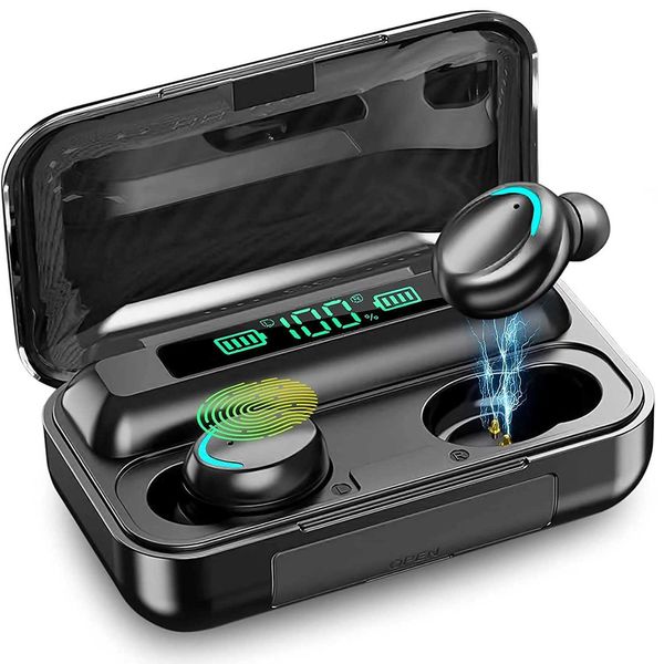 Telefones celulares fones de ouvido sem fio F9-5C Bluetooth Earlesphones Touch Sports Sports Ear Earphones