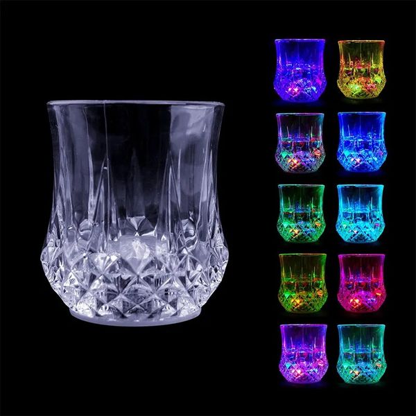 LED Flashing Glowing Wine Beer Glass Cup Mug Water Liquid Activated Light Up Luminous Party Bar Drink Cups