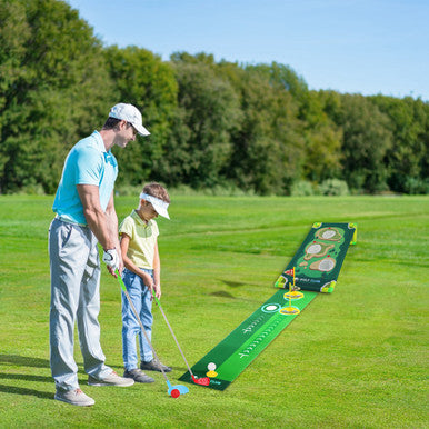 Kids' Portable Golf Putting & Chipping Mat Practice Toy Set