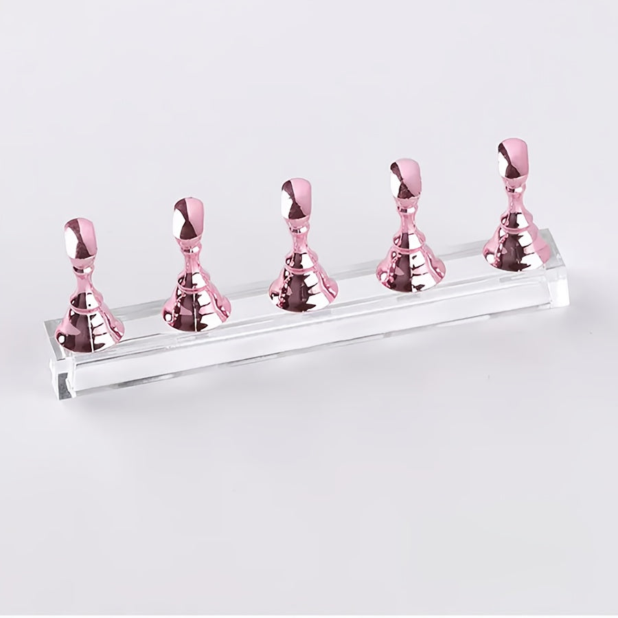 TEMU Nail Art Practice Stands - Formaldehyde- Tips Holders With , For Manicure Training, Salon & Home Use - Compatible With Acrylic, Press-on, False