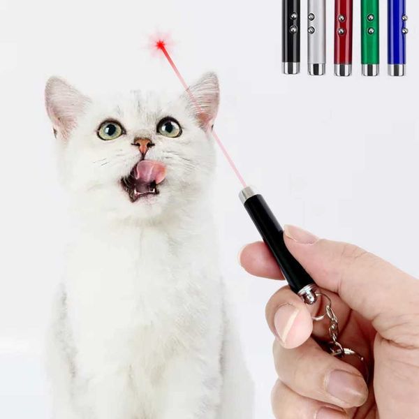 4mW keychain red laser pointer pen 650nm with white LED flashlight pet cat dog toy classroom commercial demonstration tool without battery C