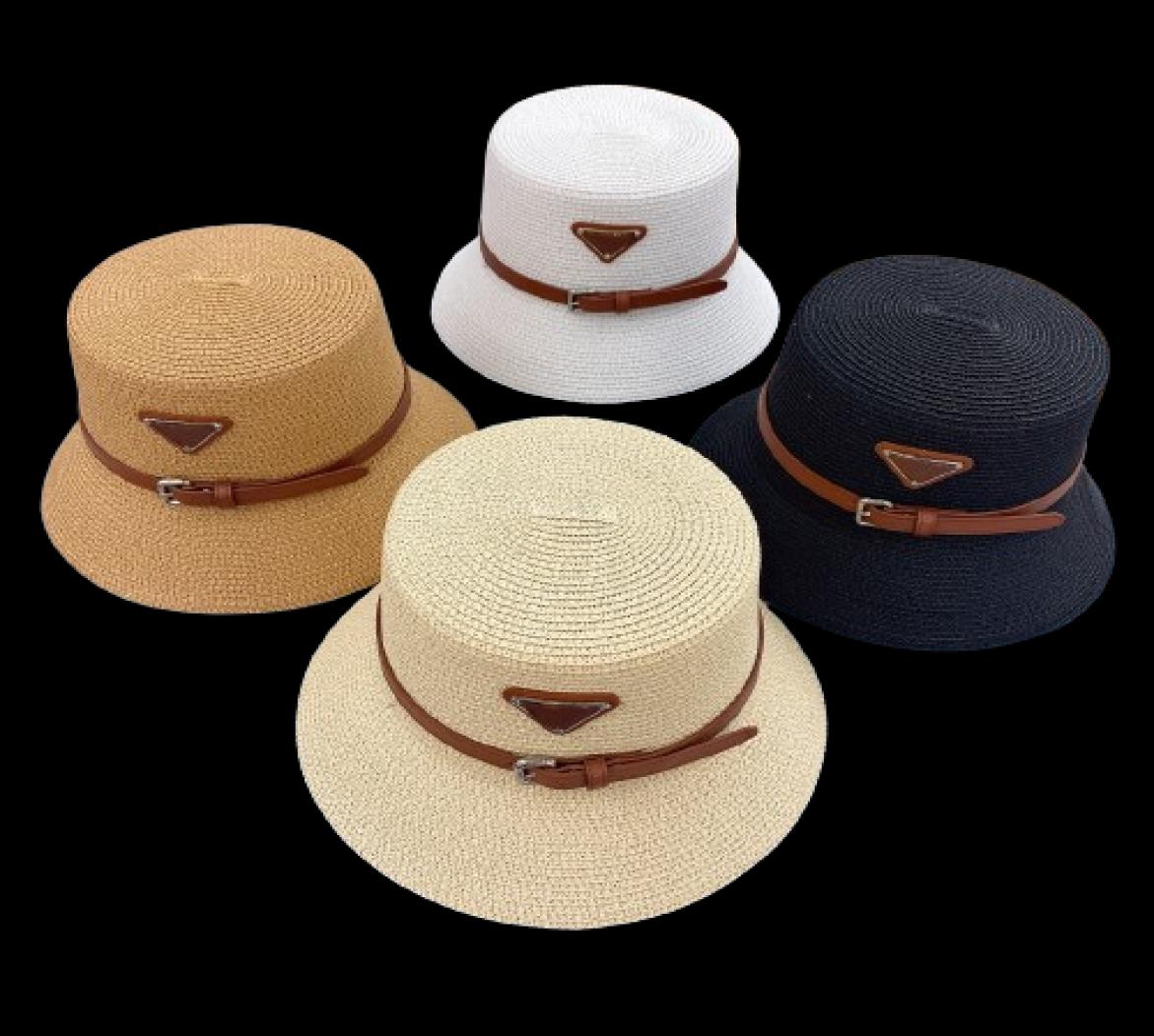 Designer Cap Belt Buckle Straw Bucket Hat Fashion Men Women Fitted Hats High Quality Sun Caps ulftk5003708
