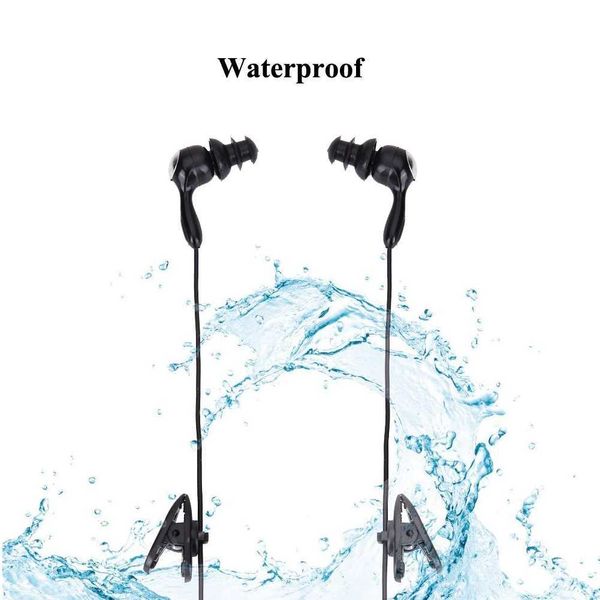IPX8 Waterproof Earphones MP3 phone 3.5mm Jack Swimming Diving Wired Earphone set For Mobile Phone MP3 Player Z250114