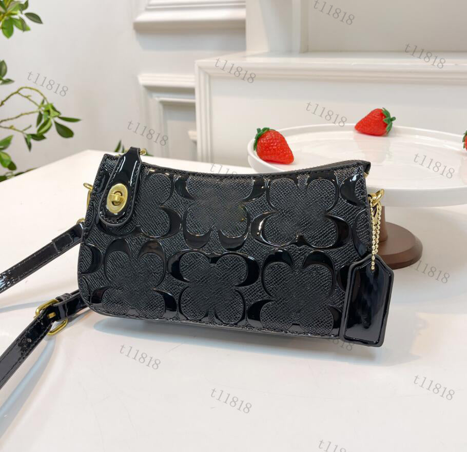 Designer shoulder bag Chain Bags Fashion Brand Wallet Vintage Ladies Brown Leather Handbag.