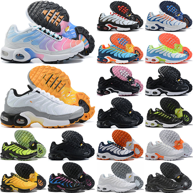 TN Kids Running Shoes tn enfant Breathable Soft Sports Chaussures Boys Girls Tns Plus Sneakers Youth requin Trainers Size 28-35