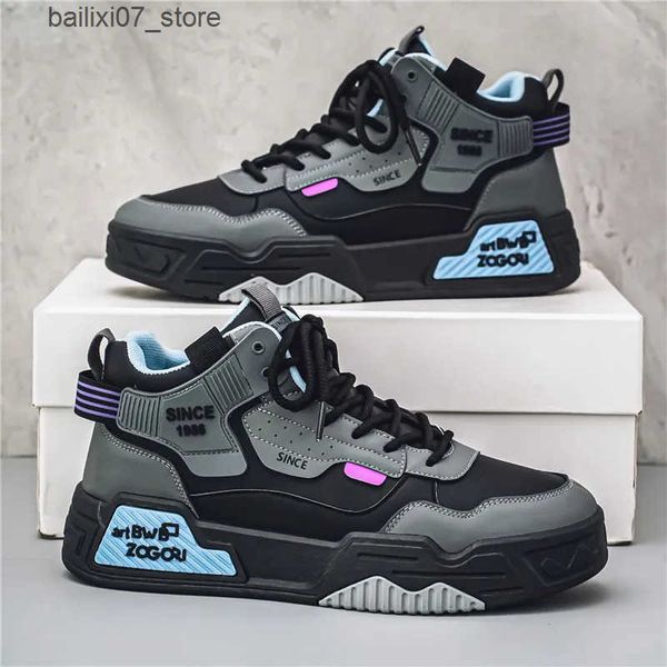 Casual Shoes Autumn and Winter Mens Black Sneakers Fashion Top Mens Skateboarding Shoes Comfortable Platform Sports Shoes Mens Zapatillas Ho