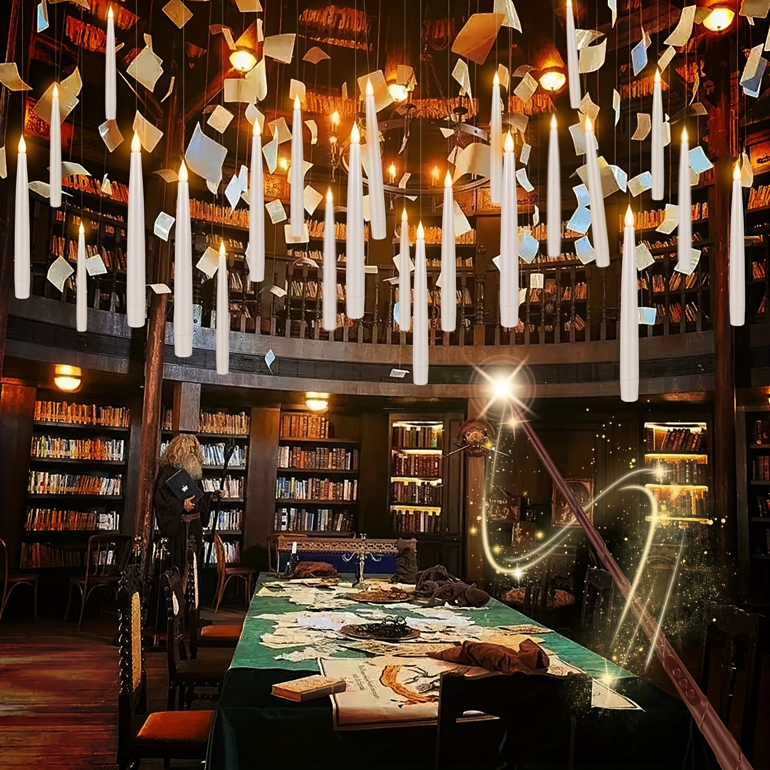 TEMU 24 Flying Magic Candles, With 2 , And Operate, With Wand Controlled Lighting Effects That Can Create Indoor Decoration Scenes, Perfect For