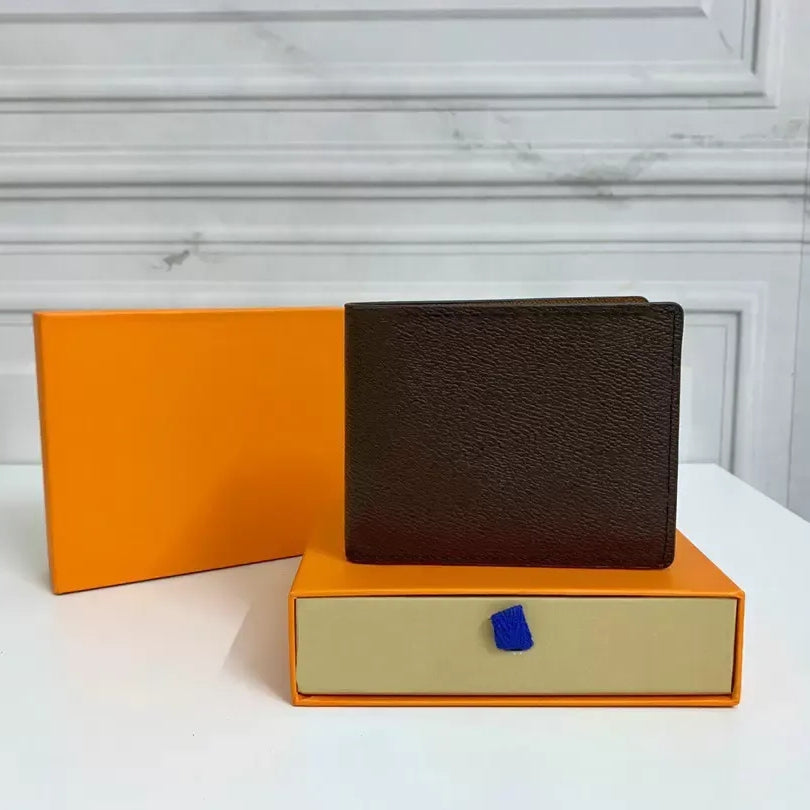 Mens Designer wallet women purse High quality fashion short plaid Floral Wallets portafoglio uomo Complete set of 8 colors Holders With box LB248