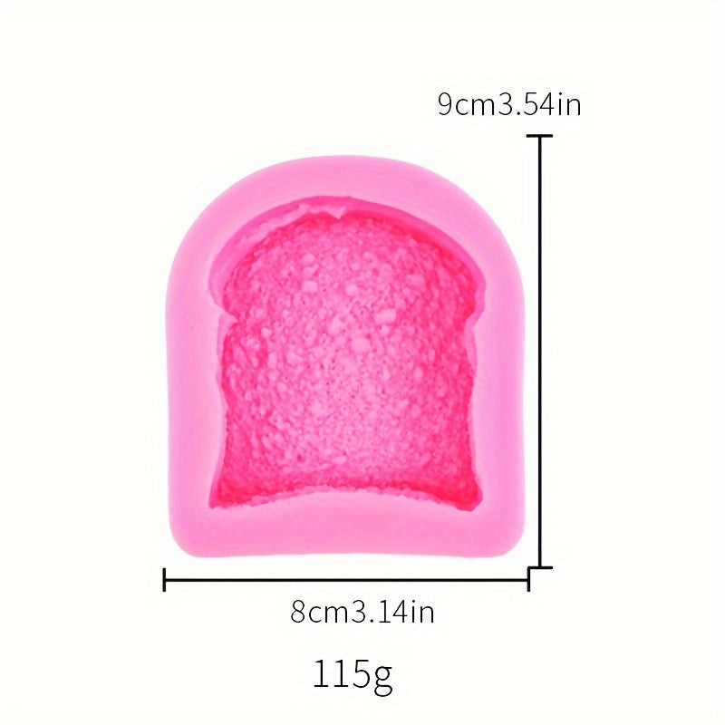 TEMU 1pc Pink Silicone Toast & Cake Mold - Non-electric, Versatile For Chocolate, Handmade Soaps, Aromatherapy Candles & Gypsum Crafts - Realistic