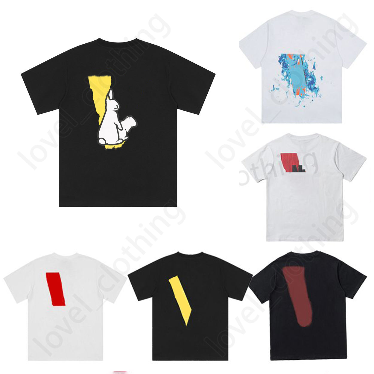 Summer tee Designers Mens women T shirts High Street Fashion leisure loose O-neck Cottons print Luxurys trend Lovers tops Clothing size s-xl ski