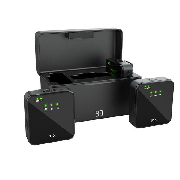 Professional Lavalier Microphone for iPhone Android - Portable and Wireless Mic for Audio Video Recording, Live Broadcast