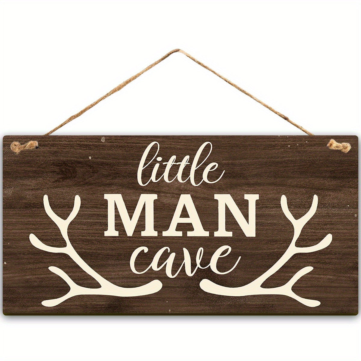 TEMU Little Man Cave Sign - 3d Nursery Wall Decor, Woodland Nursery Decor For Boys, Toddler Boy Room Decor, Rustic Wooden Nursery Signs For Playroom,