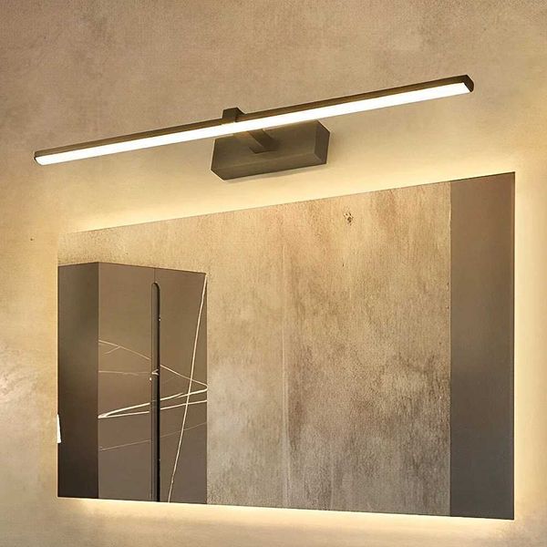 Modern LED wall lights bathroom hardware Sconce tri color lights aluminum bathroom mirror wires home decoration lighting fixtures B240808