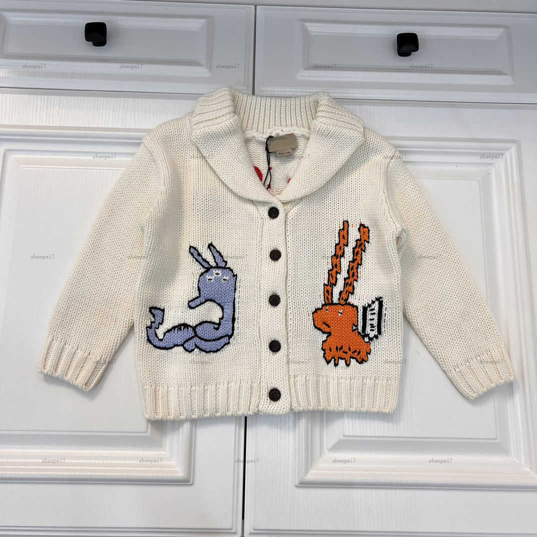 Top kids cardigan Collar design child sweater kids designer clothes Autumn Long sleeved Knitted baby jacket A827X23N286