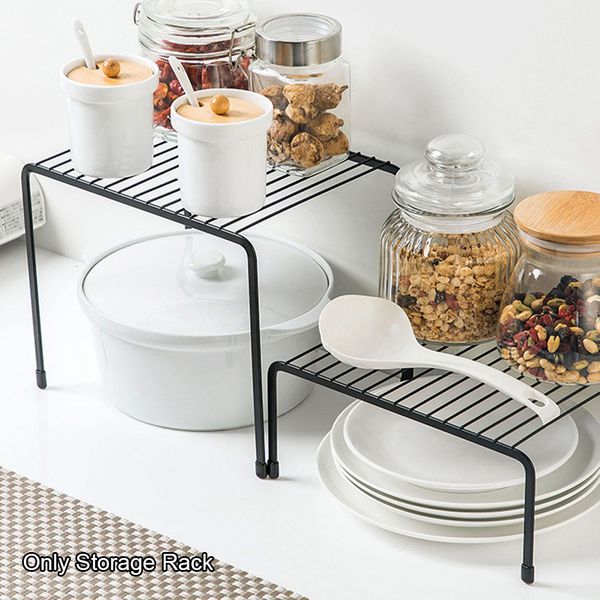 Storage Holders Racks Closet Shelf Refrigerator Bathroom Plates Storage Rack Kitchen Organizer Jars Single Layer Cups Easy Clean Dish Drying