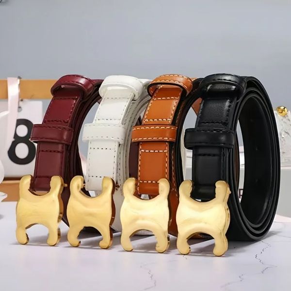 Designer Luxury Belt Womens Retro Leather Belt Fashionable Smooth Buckle Womens Slim Fit Belt