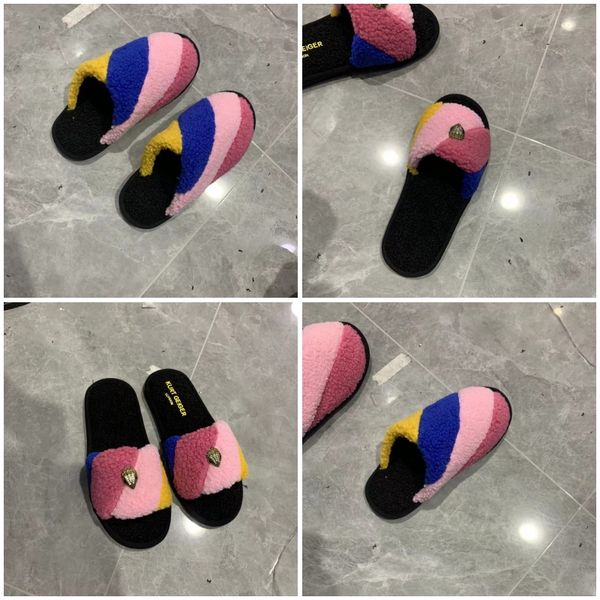 Free shipping designer sandals Mens Women Designer Slipper Slides Sandals Soft Suede Leather Mocha Pink Mens Scuffs Outdoor Platform Slipper