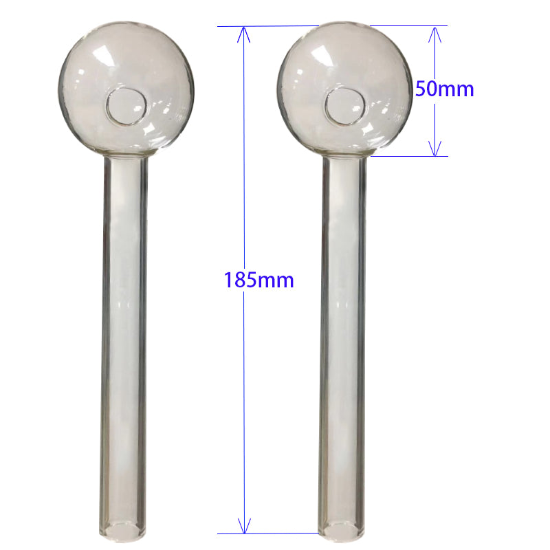 50mm Diameter Ball Smoking Oil Burner Pipes Glass Burners Bubbler Straight Pyrex Hand Bangers Pipe Dab Rig Tool